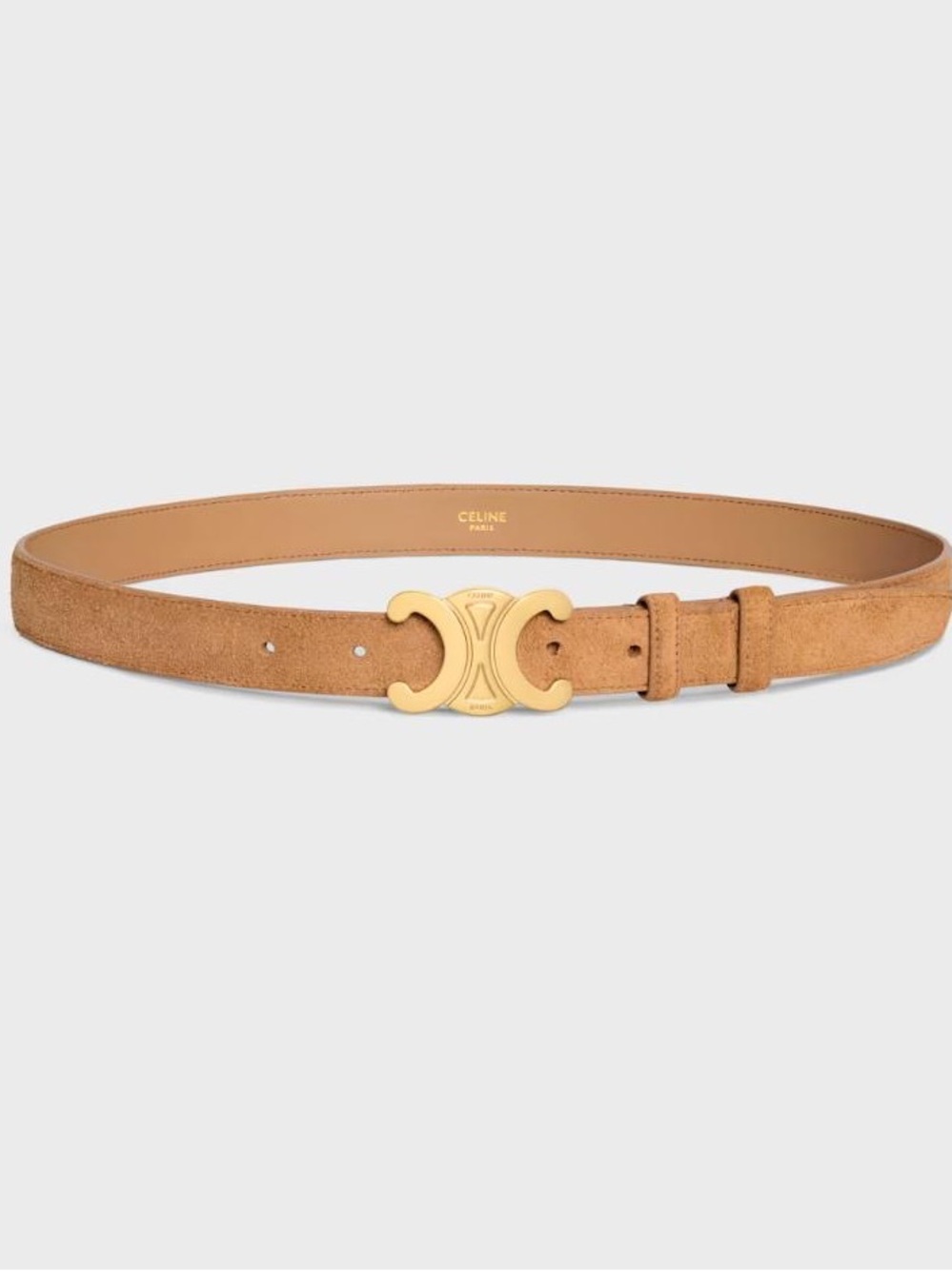 CELINE TRIOMPHE BELT 25MM IN SUEDE CALFSKIN SIZE 75